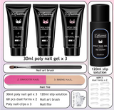 Lofuanna Poly Gel Nail Kit-30ML Clear Pink Set Poly Nail Gel Nail Starter kit