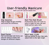 Lofuanna Poly Gel Nail Kit-30ML Clear Pink Set Poly Nail Gel Nail Starter kit