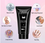 Lofuanna Poly Gel Nail Kit-30ML Clear Pink Set Poly Nail Gel Nail Starter kit