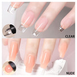 Lofuanna Clear & Nude Poly Nail Gel Kit with UV Light Starter Kit