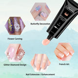 lofuanna 2PCS Nude Poly gel Nail Kit