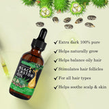 Jamaican Black Castor Oil-60ml Hair Growth Oil, Organic Black Castor Oil for Body Massage,Hair,Eyelashes,Eyebrows,Skin and Nails, Moisture Repair Pure and Natural Castor Oil