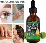 Jamaican Black Castor Oil-60ml Hair Growth Oil, Organic Black Castor Oil for Body Massage,Hair,Eyelashes,Eyebrows,Skin and Nails, Moisture Repair Pure and Natural Castor Oil