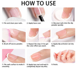 Lofuanna 9Pcs Dip Powder Set DIY French Nail Art Manicure Set for Beginners (Pink Set)