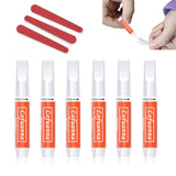 Nail Glue for Fake Nails Tips-6pcs+3Pcs Nail Files