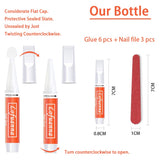 Nail Glue for Fake Nails Tips-6pcs+3Pcs Nail Files