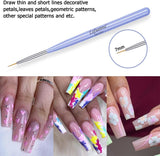 5Pcs Nail Art Painting Liner Brushes set- 7/9/11/15/20mm