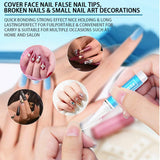 Nail Glue for Fake Nails Tips-6pcs+3Pcs Nail Files