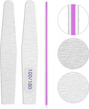 Oval Nail File 100/180 Grit Double Sided-15 Pack