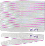 Oval Nail File 180/240 Grit Double Sided-15 Pack