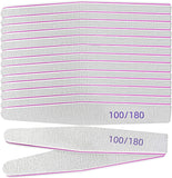 Oval Nail File 100/180 Grit Double Sided-15 Pack